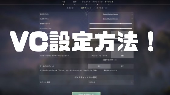 Valorant ボイスチャット Vc 設定方法 チームvcをミュートにするやり方とか ヴァロラント ノリと勢いと北の国から